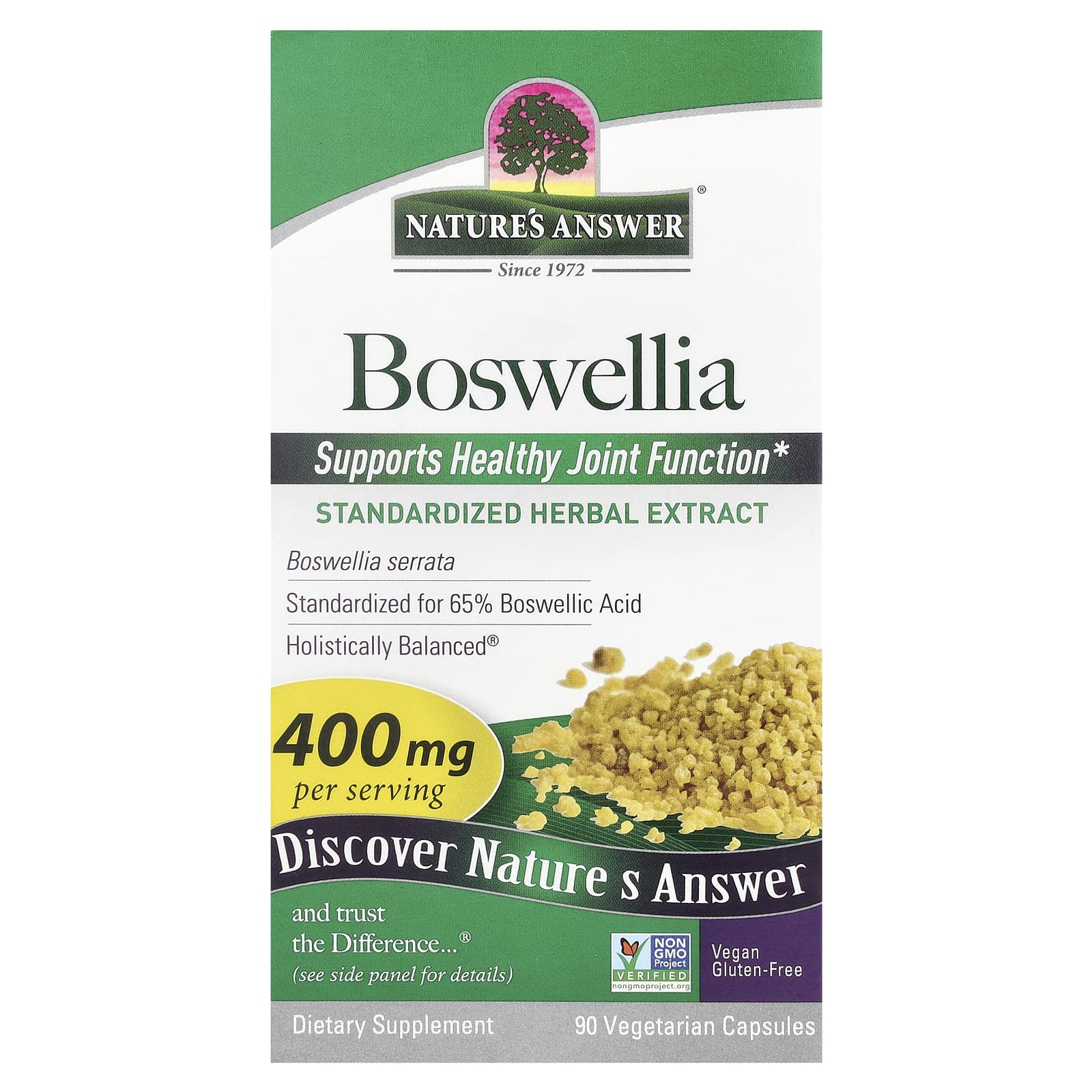 Nature's Answer, Boswellia, 400 mg, 90 Vegetarian Capsules - Image 1