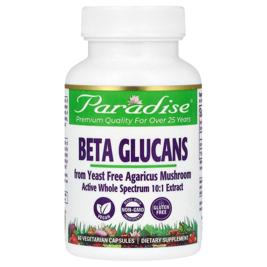 Paradise Herbs, Beta Glucans, 60 Vegetarian Capsules (250 mg per Capsule) - Image 1