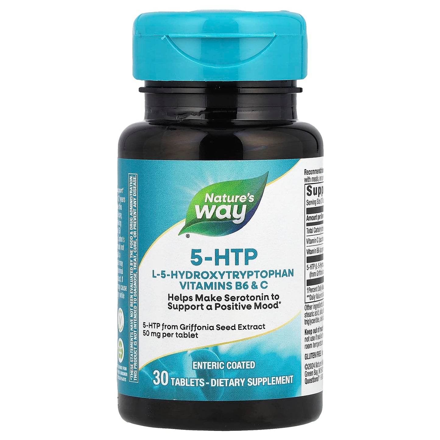 Nature's Way, 5-HTP, 100 mg, 30 Tablets (50 mg per Tablet) - Image 1