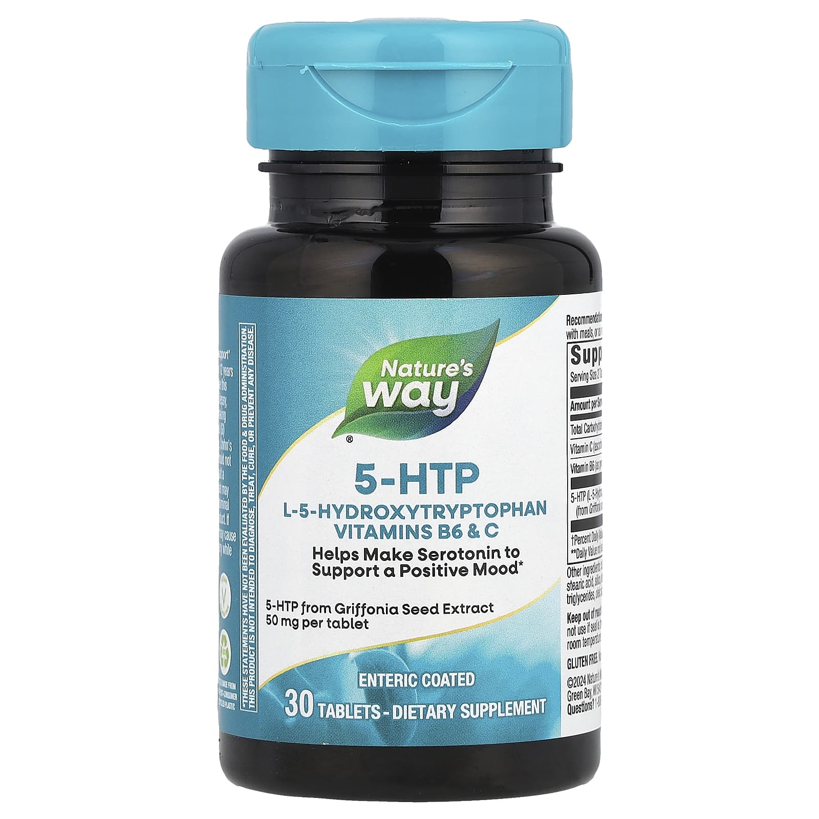 Nature's Way, 5-HTP, 100 mg, 30 Tablets (50 mg per Tablet) - Image 1