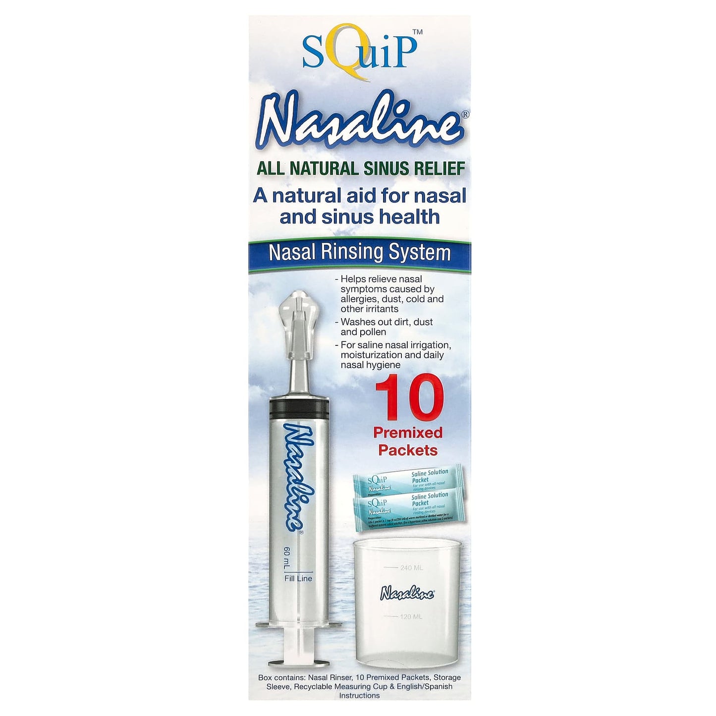 Squip, Nasaline, Nasal Rinsing System, 1 Kit - Image 1