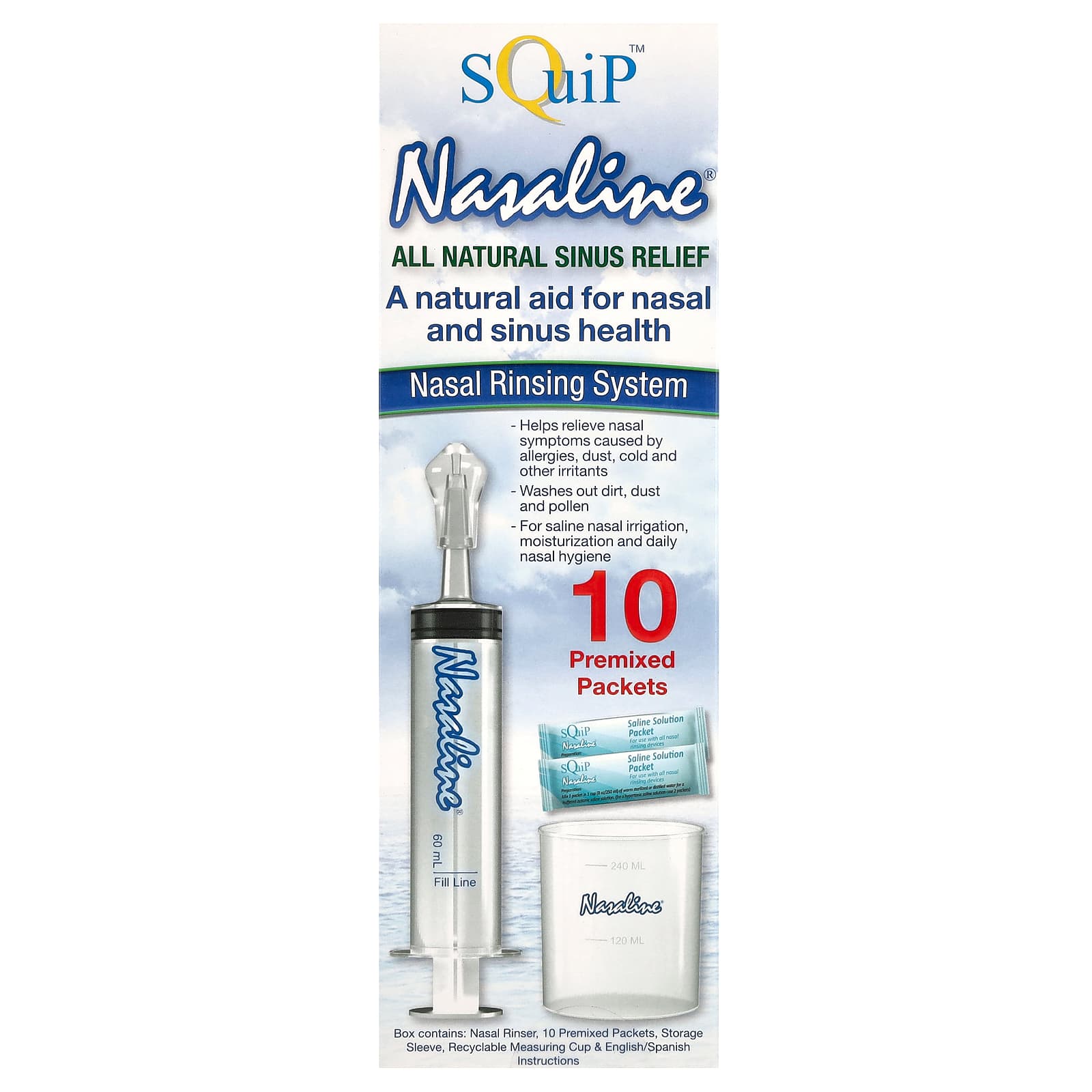 Squip, Nasaline, Nasal Rinsing System, 1 Kit - Image 1