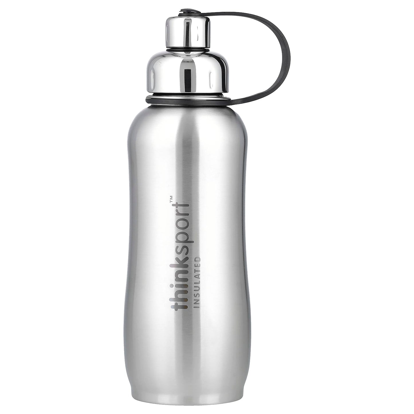 think, Thinksport™, Insulated Sports Bottle, Silver, 25 oz (750 ml) - Image 1