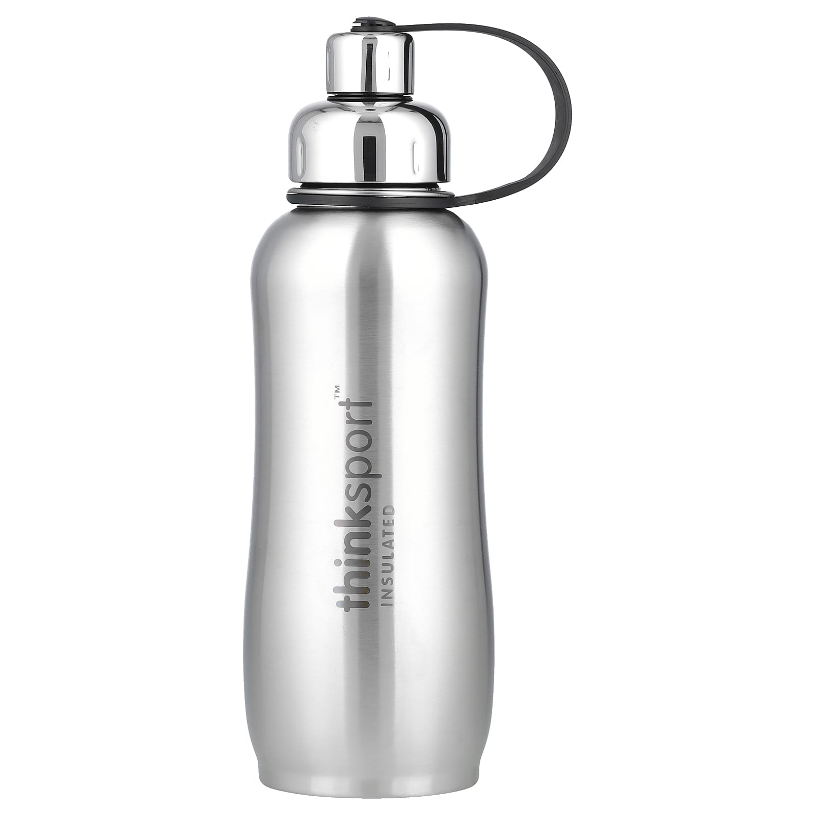 think, Thinksport™, Insulated Sports Bottle, Silver, 25 oz (750 ml) - Image 1