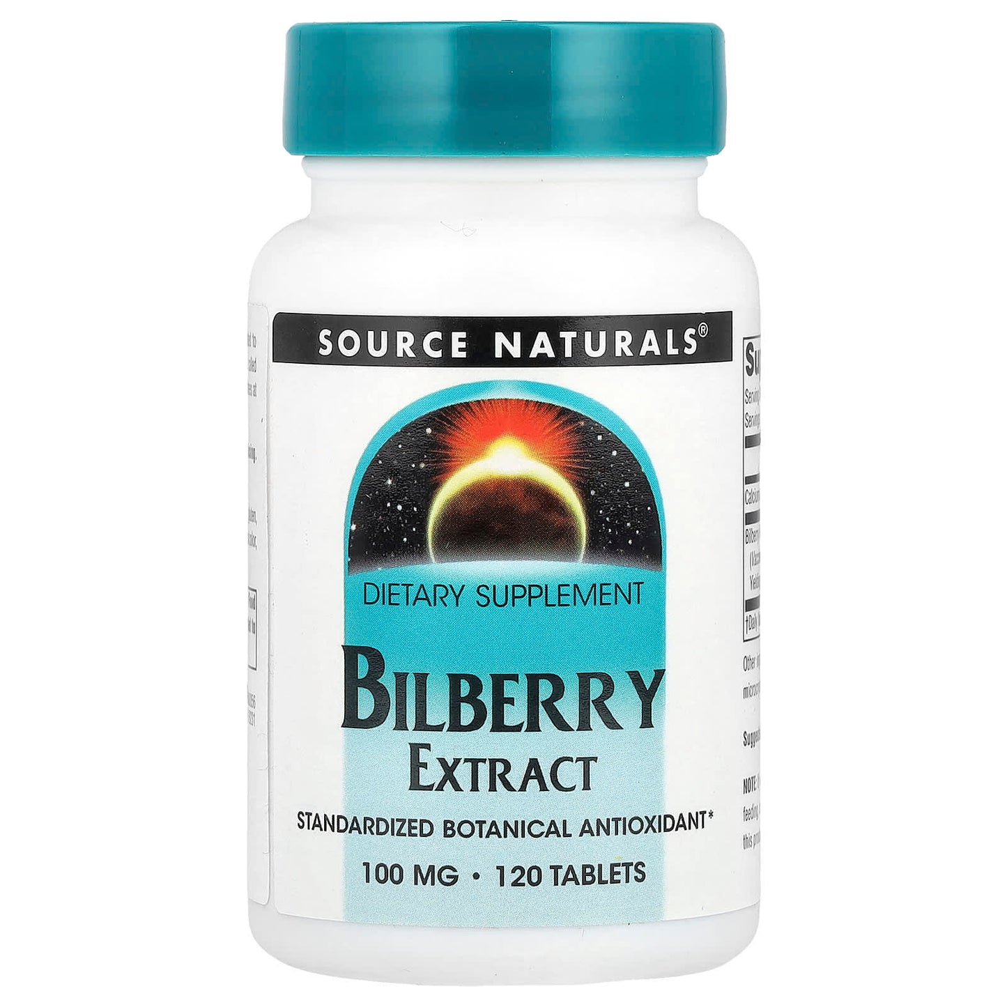 Source Naturals, Bilberry Extract, 100 mg, 120 Tablets - Image 1