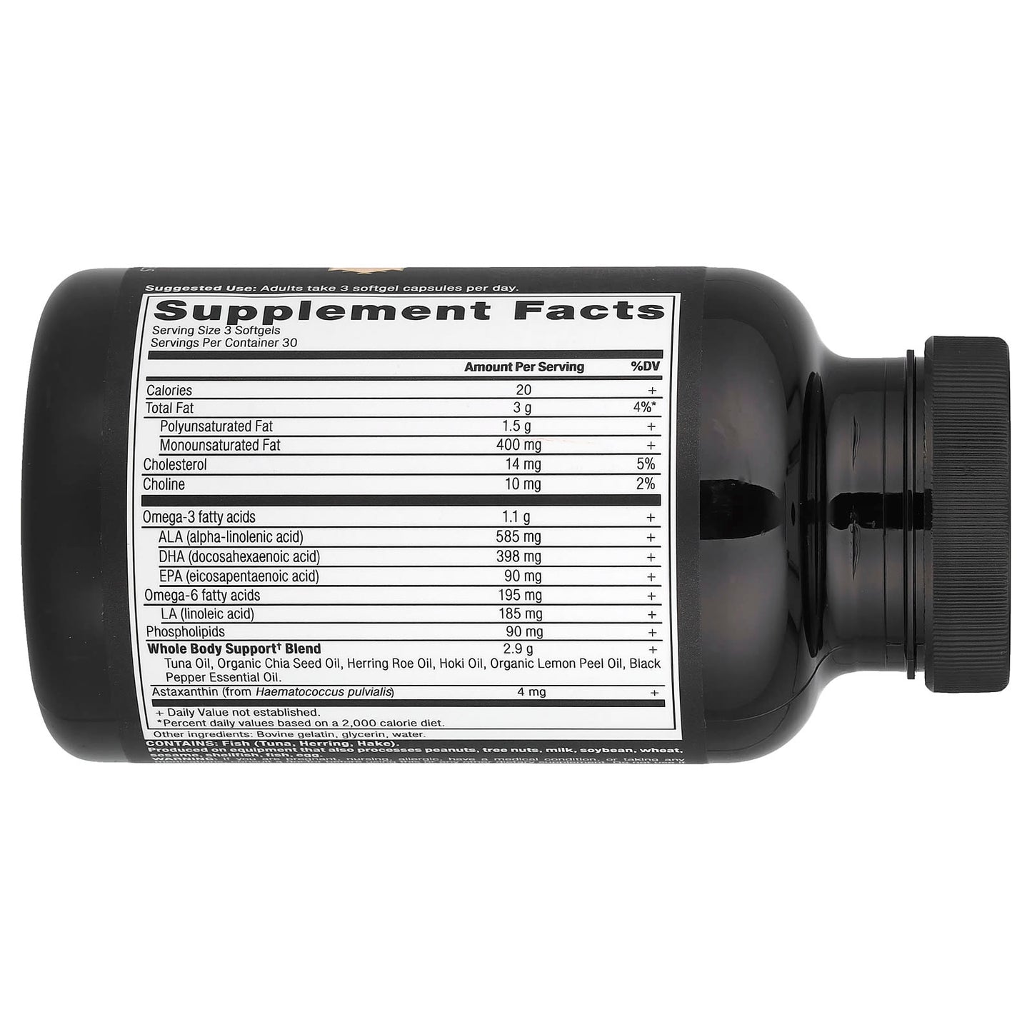 Whole Body Omega 3s Supplement by Ancient Nutrition, 90 Softgels - Image 2