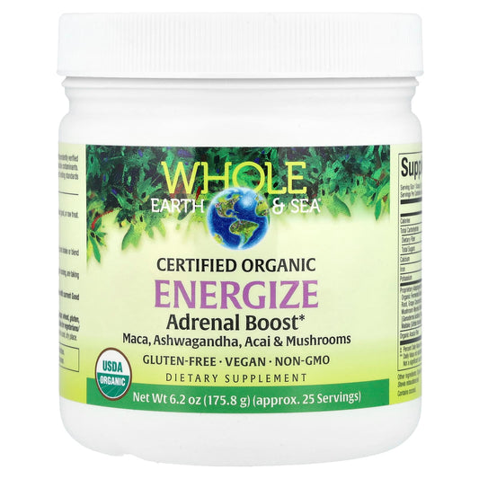 Natural Factors, Whole Earth & Sea®, Certified Organic Energize Adrenal Boost, 6.2 oz (175.8 g) - Image 1