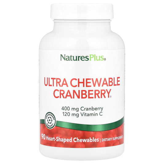NaturesPlus, Ultra Chewable Cranberry®, 90 Heart-Shaped Chewables - Image 1