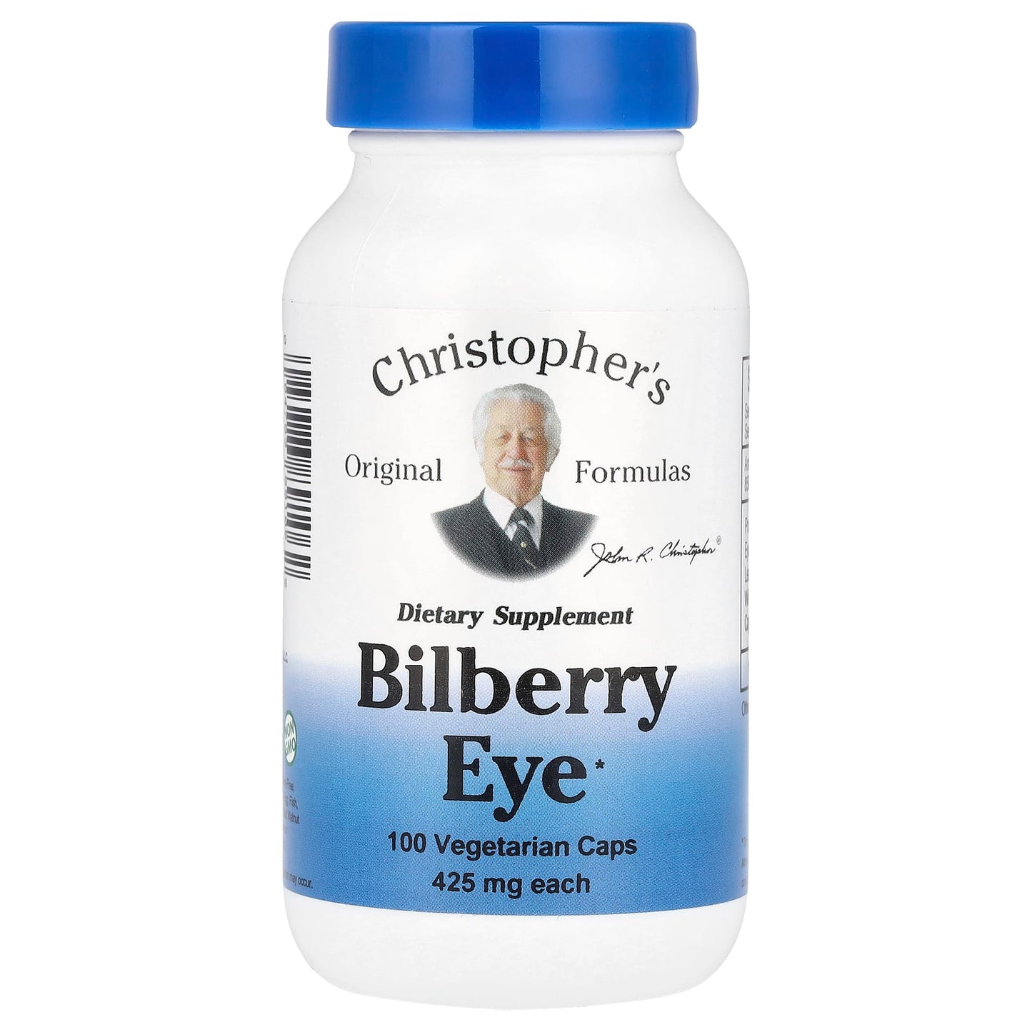 Bilberry Eye Health Supplement, 100 Vegetarian Caps by Christopher's - Image 1
