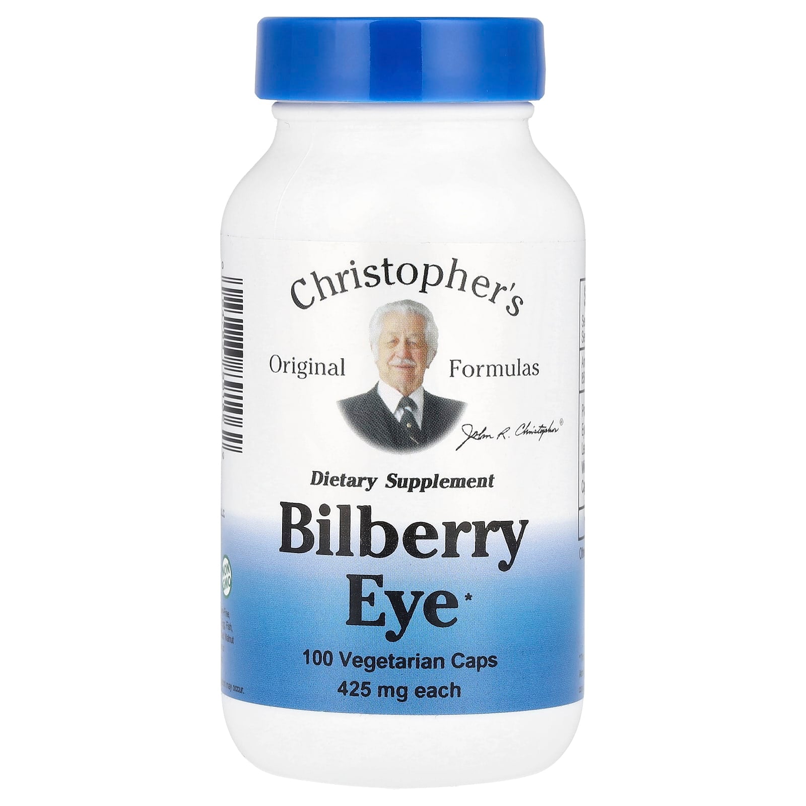 Bilberry Eye Health Supplement, 100 Vegetarian Caps by Christopher's - Image 1
