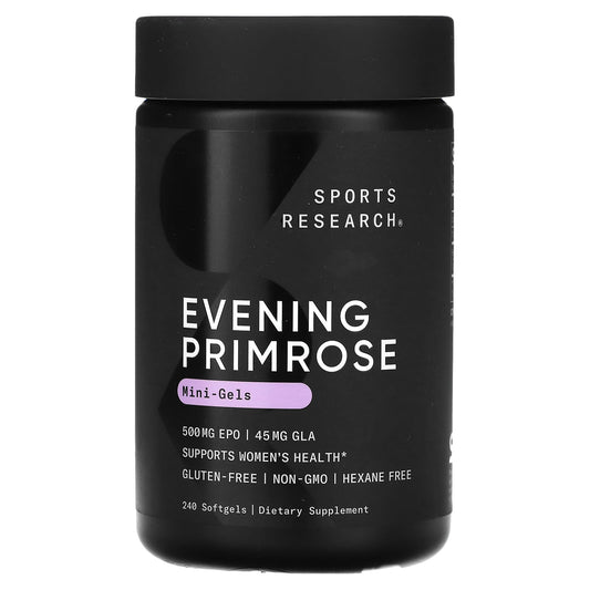 Sports Research, Evening Primrose, 500 mg, 240 Softgels - Image 1