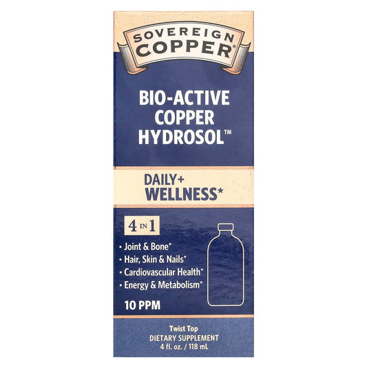 Sovereign Silver, Bio-Active Copper Hydrosol™, 10 PPM, 4 fl oz (118 ml) - Image 1
