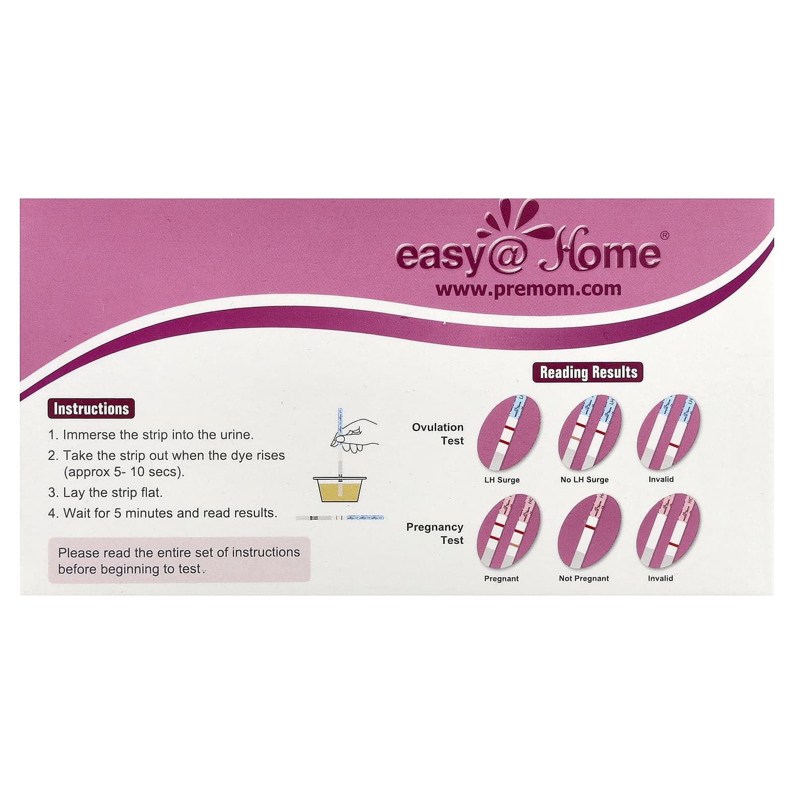 Easy@Home Ovulation and Pregnancy Test Kit - Accurate Fertility Tracking - Image 2