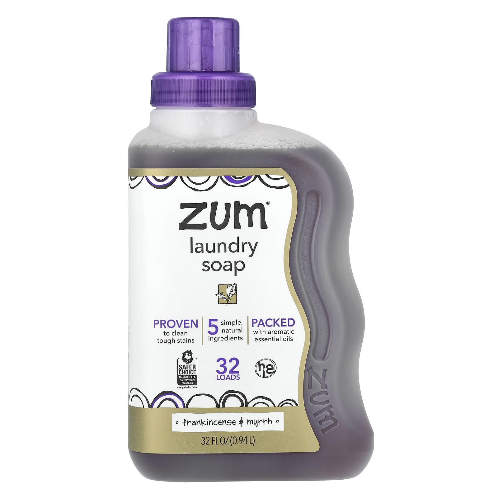 ZUM, Laundry Soap, Frankincense & Myrrh, 32 fl oz (0.94 l) - Image 1