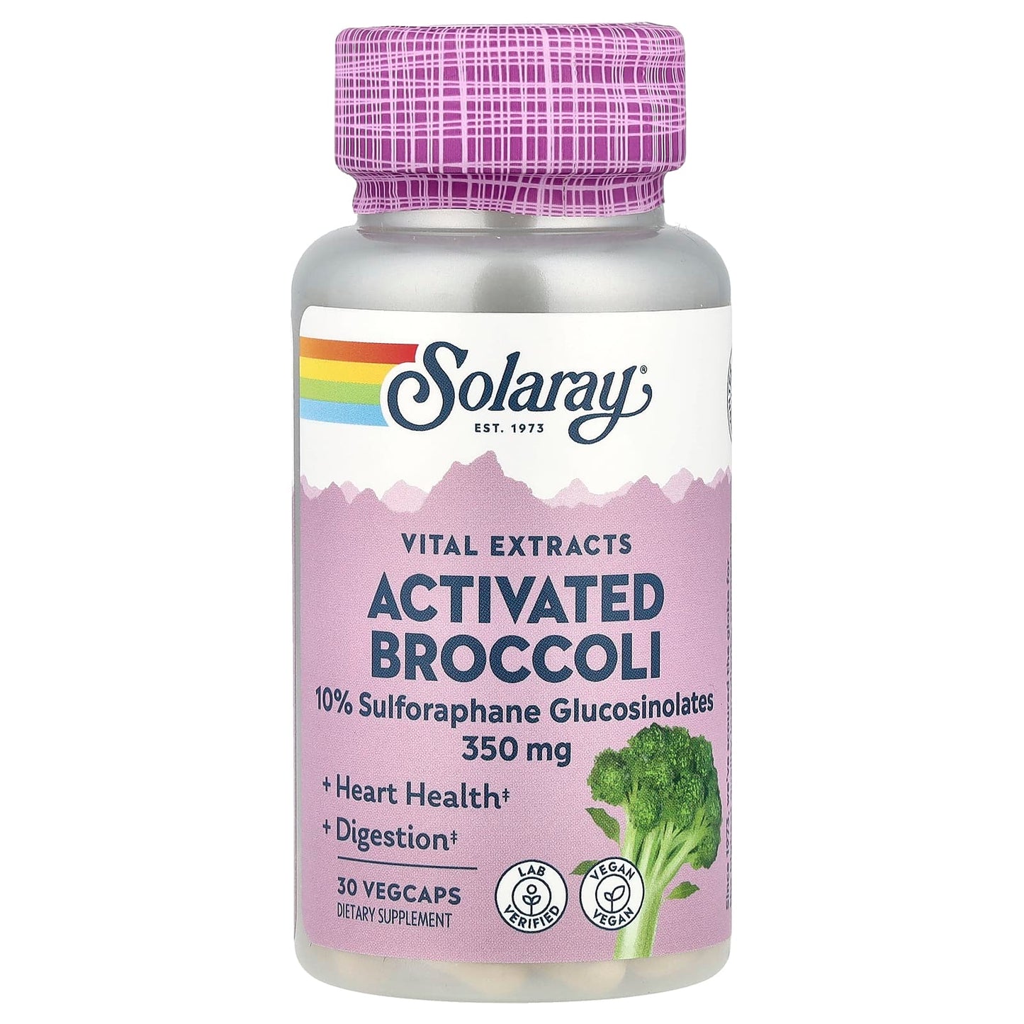 Solaray, Vital Extracts, Activated Broccoli, 350 mg, 30 VegCaps - Image 1