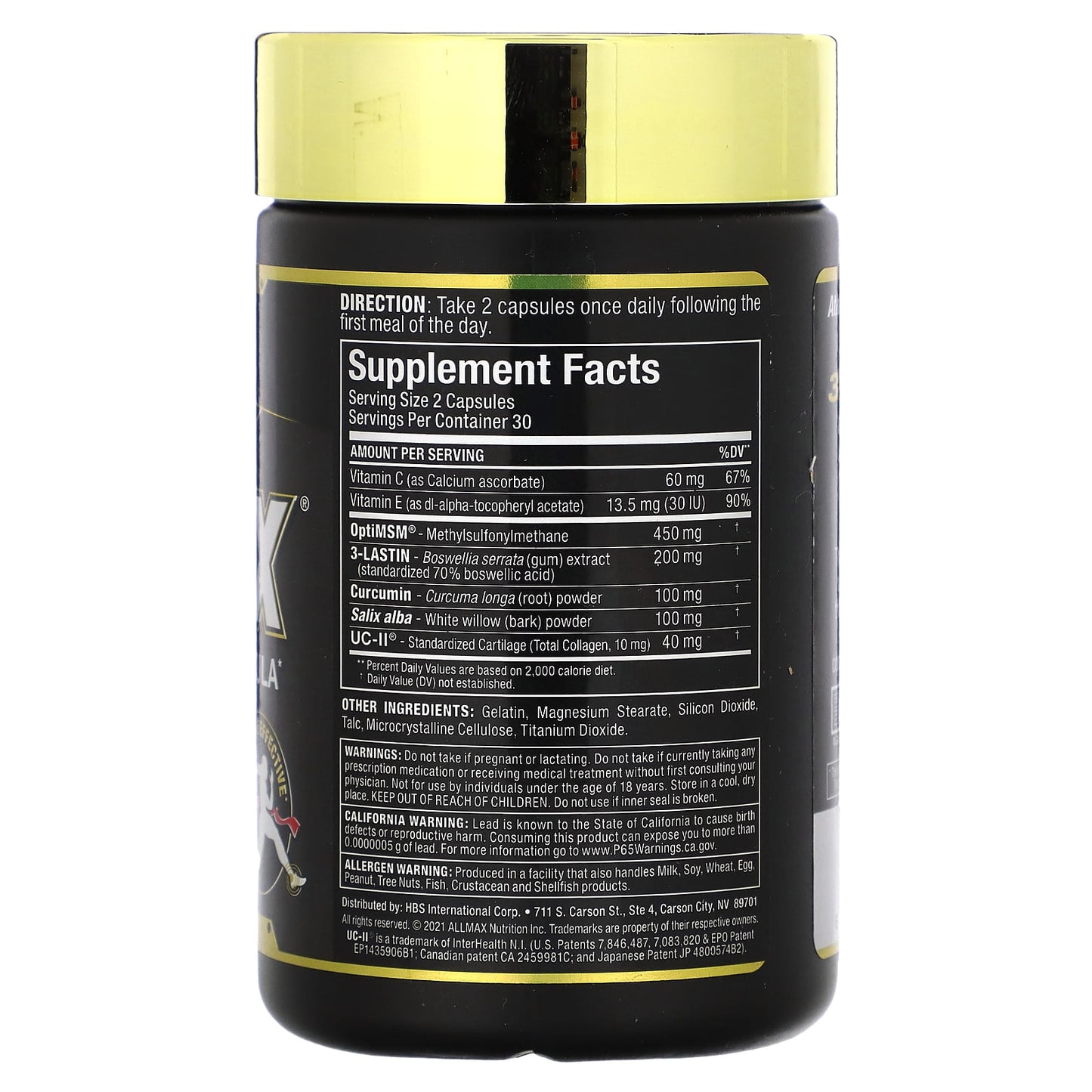 ALLMAX ALLFLEX: Joint Relief & Mobility Supplement, 60 Capsules - Image 2