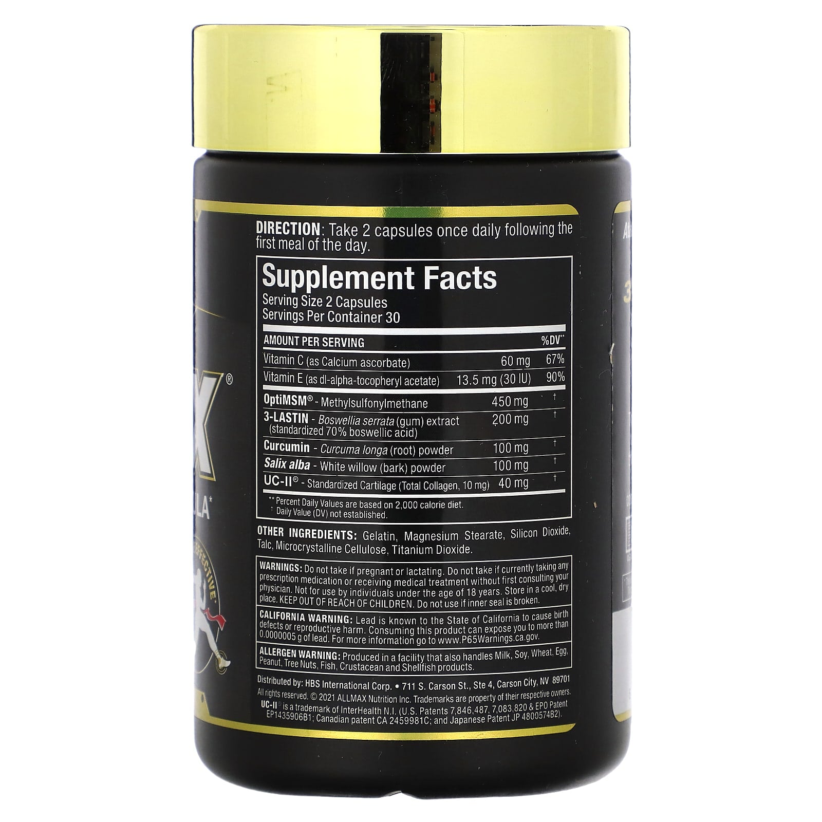 ALLMAX ALLFLEX: Joint Relief & Mobility Supplement, 60 Capsules - Image 2