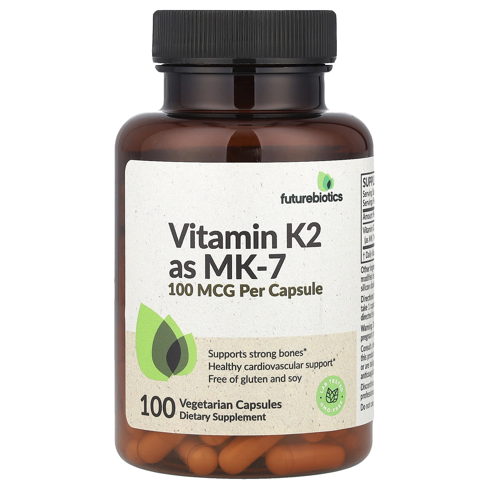 Futurebiotics Vitamin K2 MK-7 100 mcg Supports Strong Bones - Image 1