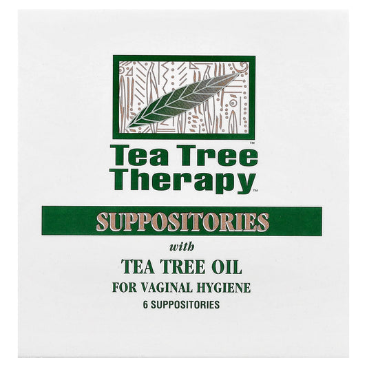 Tea Tree Therapy, Suppositories with Tea Tree Oil for Vaginal Hygiene, 6 Suppositories - Image 1