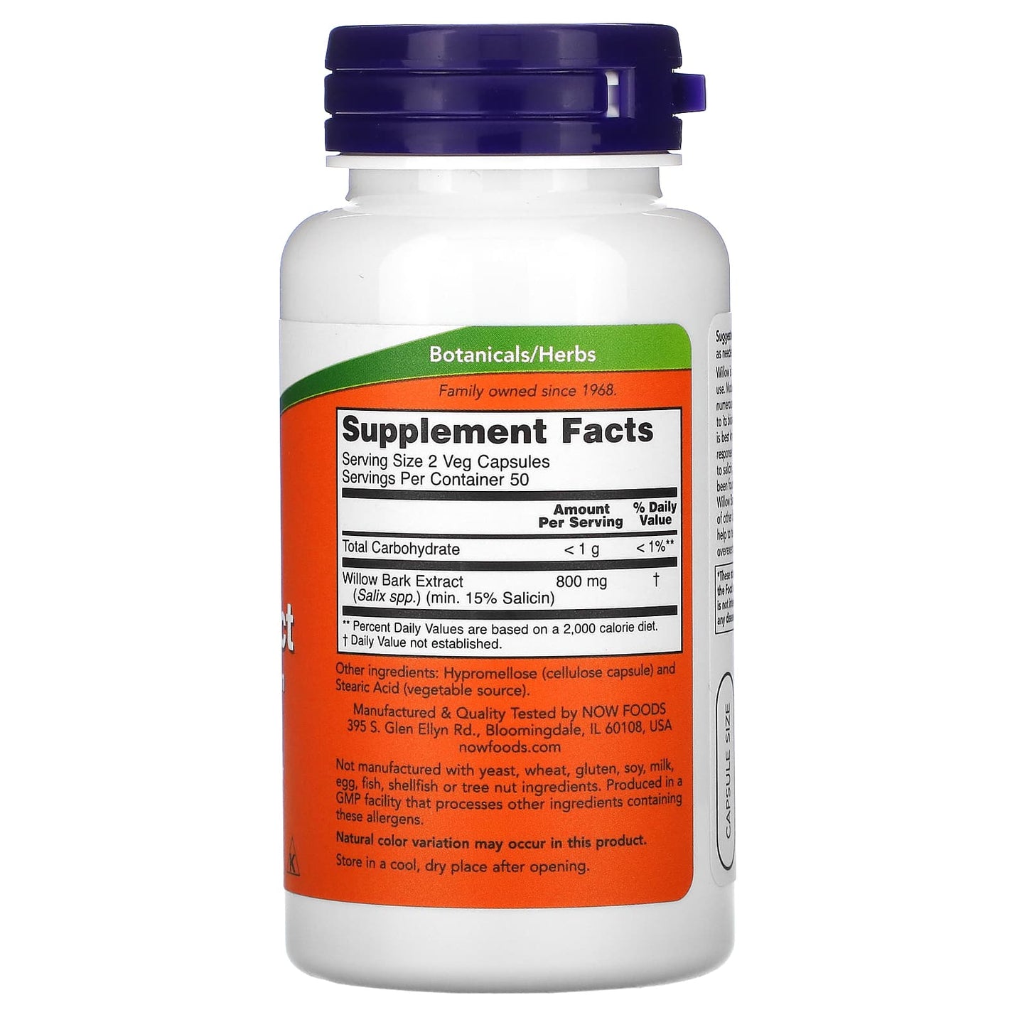NOW Foods, Willow Bark Extract, 100 Veg Capsules (400 mg per Capsule) - Image 2