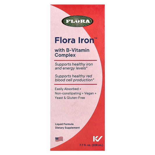 Flora Iron Supplement with B-Vitamin Complex, 7.7 fl oz Liquid - Image 1