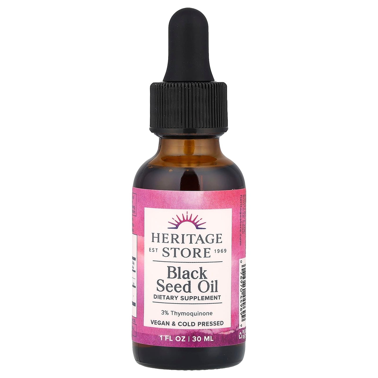 Black Seed Oil for Immunity & Health by Heritage Store - 1 fl oz (30 ml) - Image 1