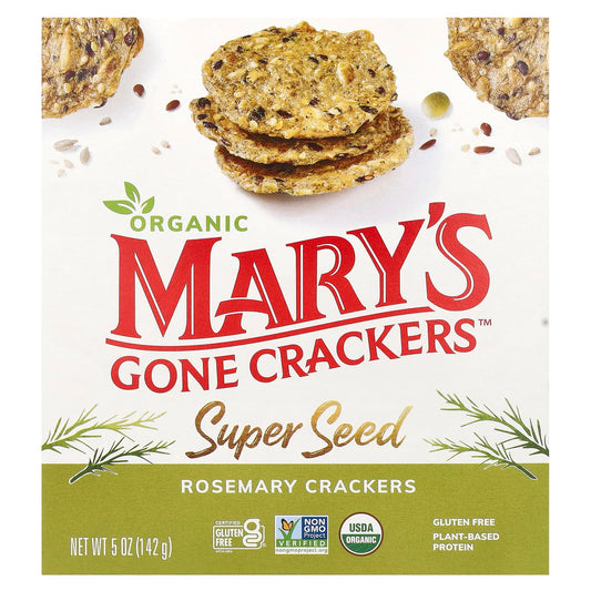 Mary's Gone Crackers, Organic Super Seed Crackers, Rosemary, 5 oz (142 g) - Image 1