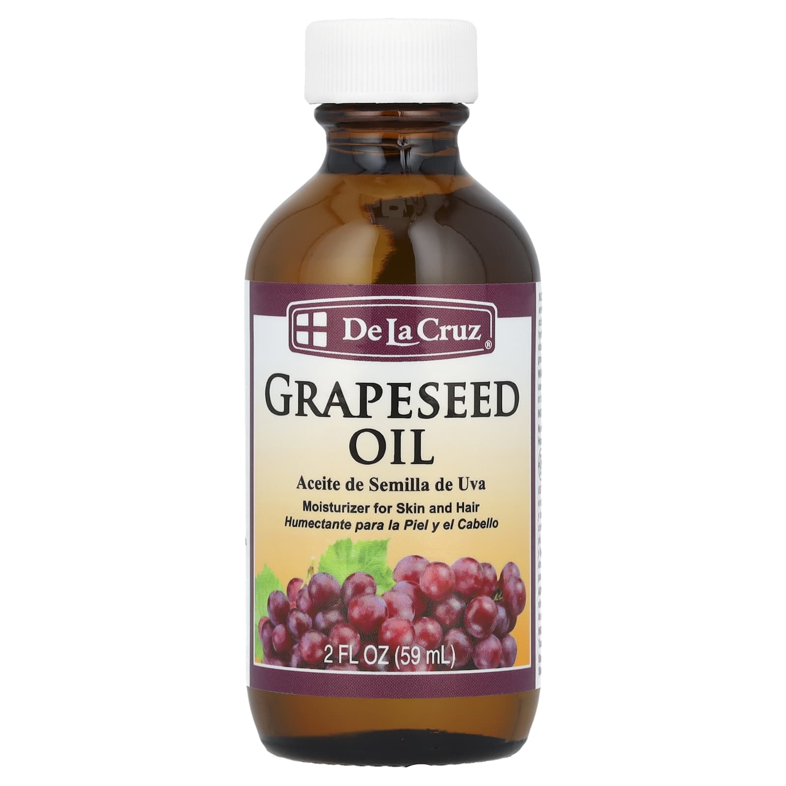 Nourishing Grapeseed Oil for Skin and Hair - Hexane Free by De La Cruz - Image 1