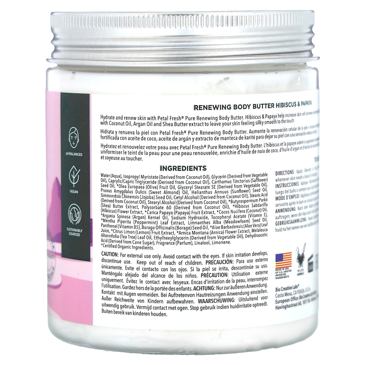 Petal Fresh, Pure, Renewing Body Butter, Hibiscus & Papaya, 8 oz (237 ml) - Image 2