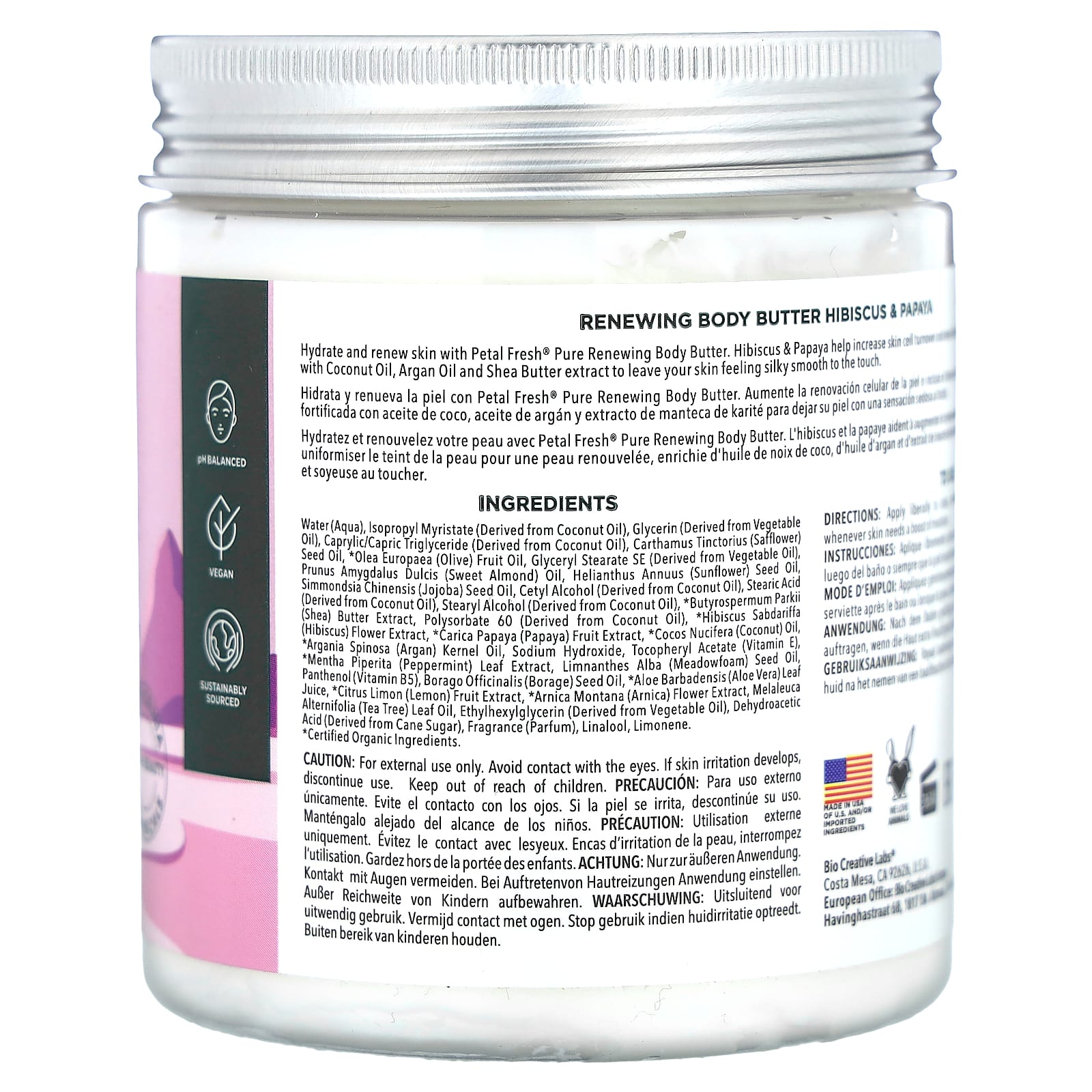 Petal Fresh, Pure, Renewing Body Butter, Hibiscus & Papaya, 8 oz (237 ml) - Image 2