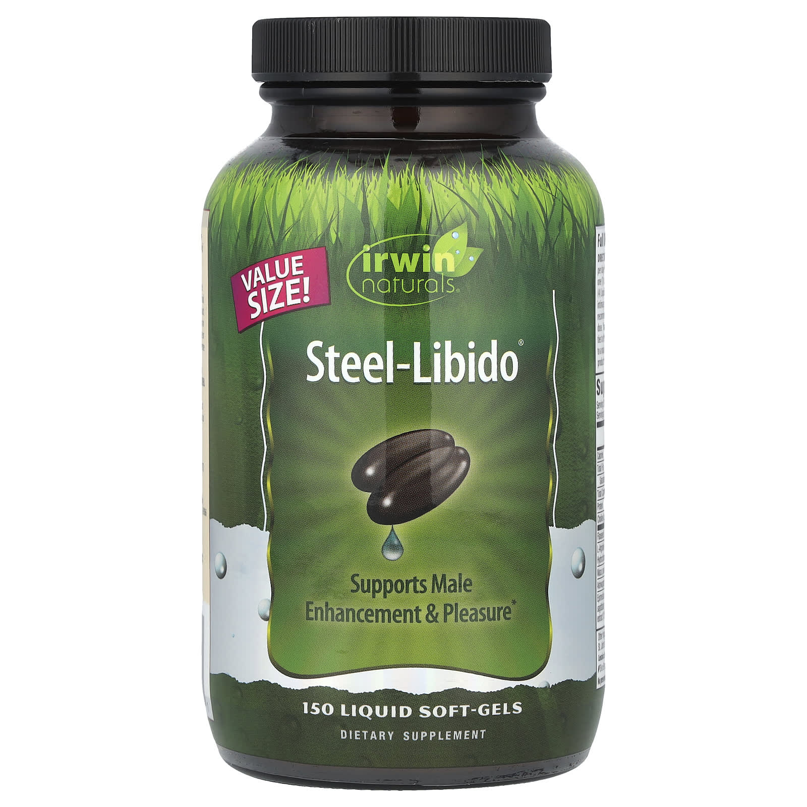 Boost Male Vitality with Steel-Libido Liquid Soft-Gels - Irwin Naturals - Image 1