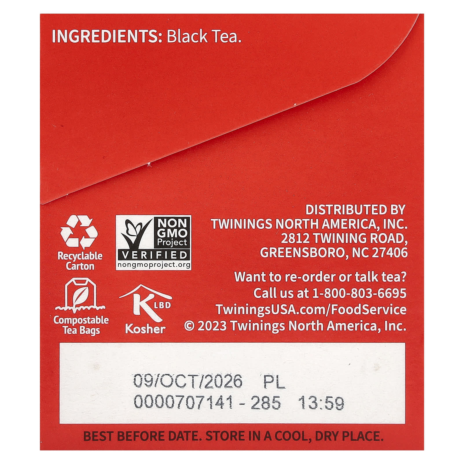 Twinings, Pure Black Tea, English Breakfast, 25 Tea Bags, 1.76 oz (50 g) - Image 2