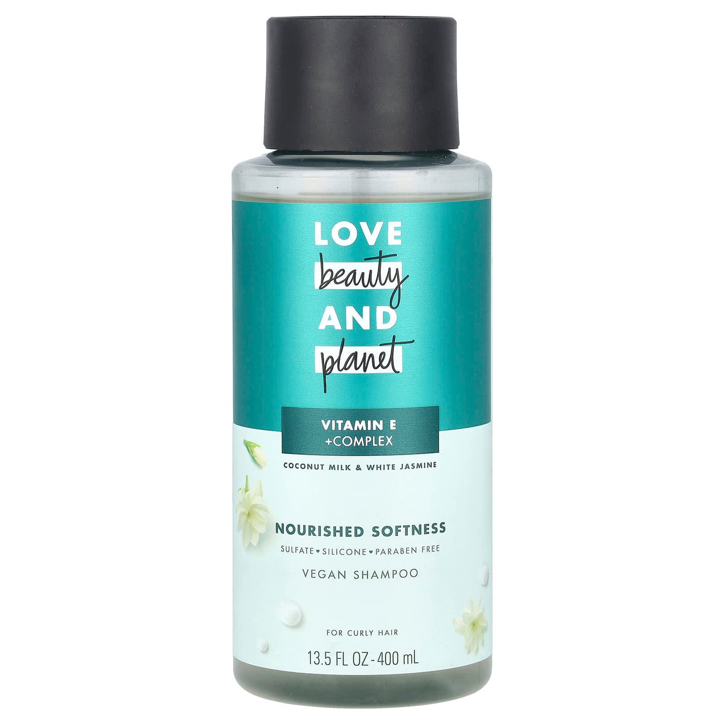 Love Beauty and Planet, Vegan Shampoo, For Curly Hair, Coconut Milk & White Jasmine , 13.5 fl oz (400 ml) - Image 1