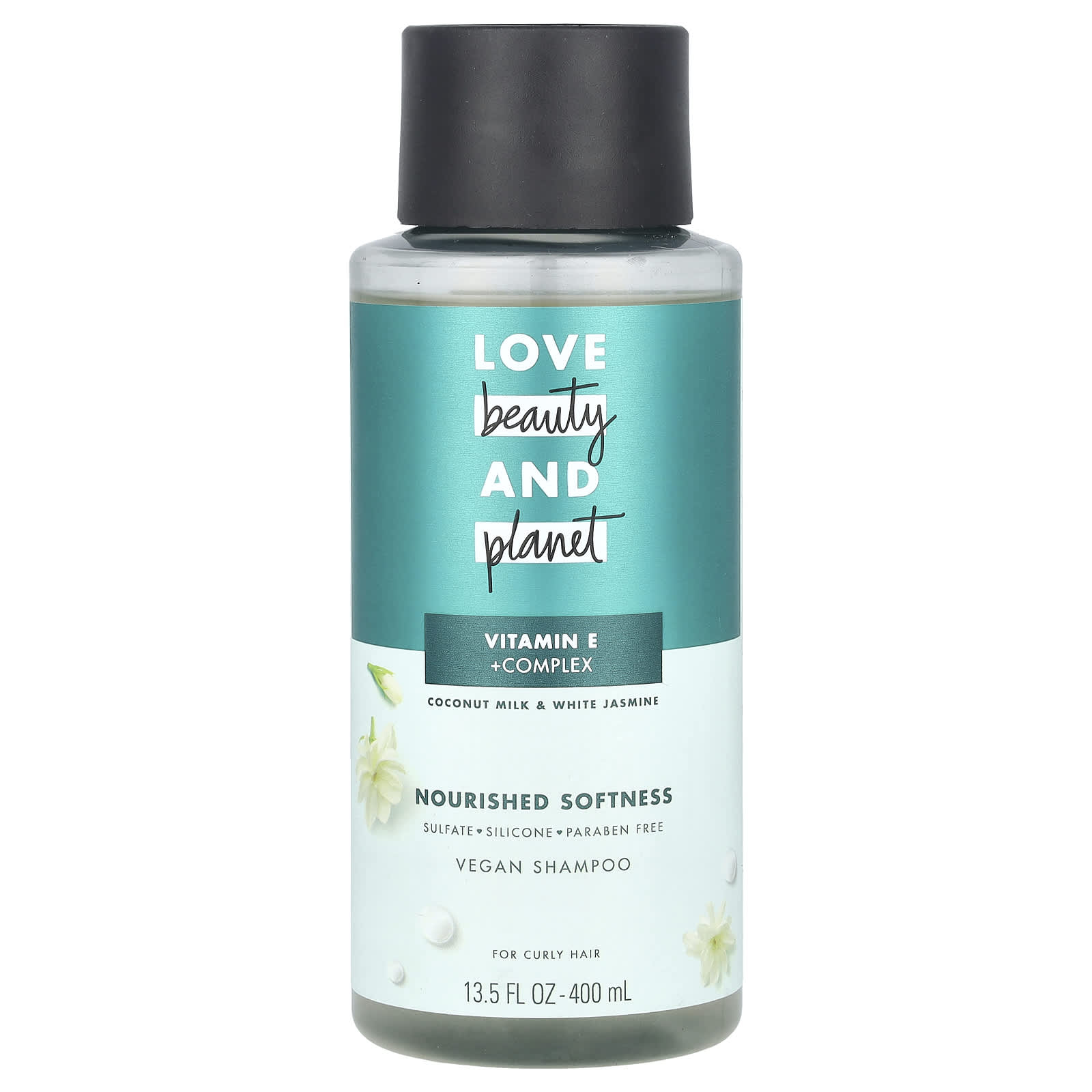 Love Beauty and Planet, Vegan Shampoo, For Curly Hair, Coconut Milk & White Jasmine , 13.5 fl oz (400 ml) - Image 1
