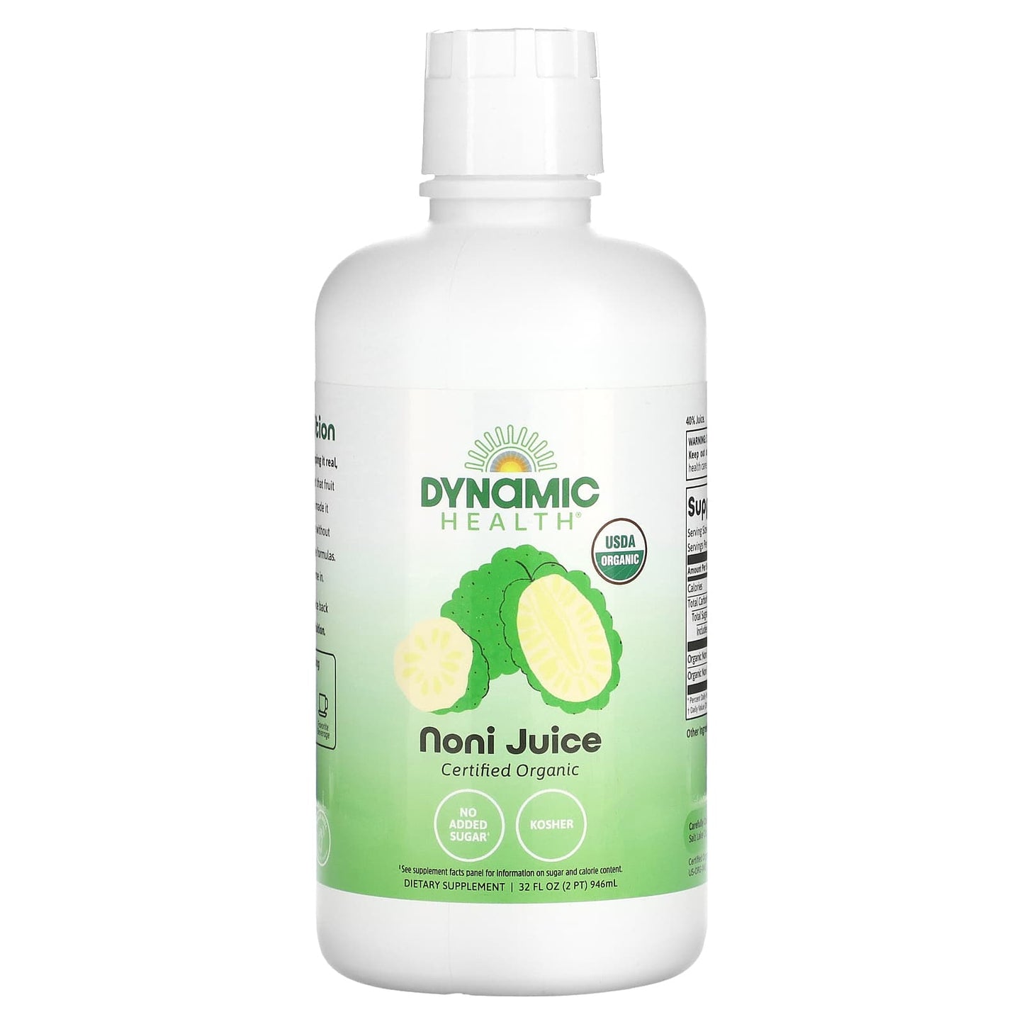 Certified Organic Noni Juice - 40% Juice Concentrate by Dynamic Health - Image 1