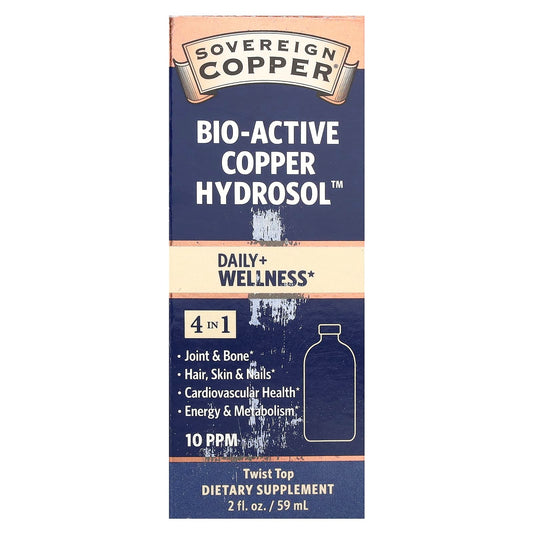 Sovereign Silver, Bio-Active Copper Hydrosol™, 10 PPM, 2 fl oz (59 ml) - Image 1