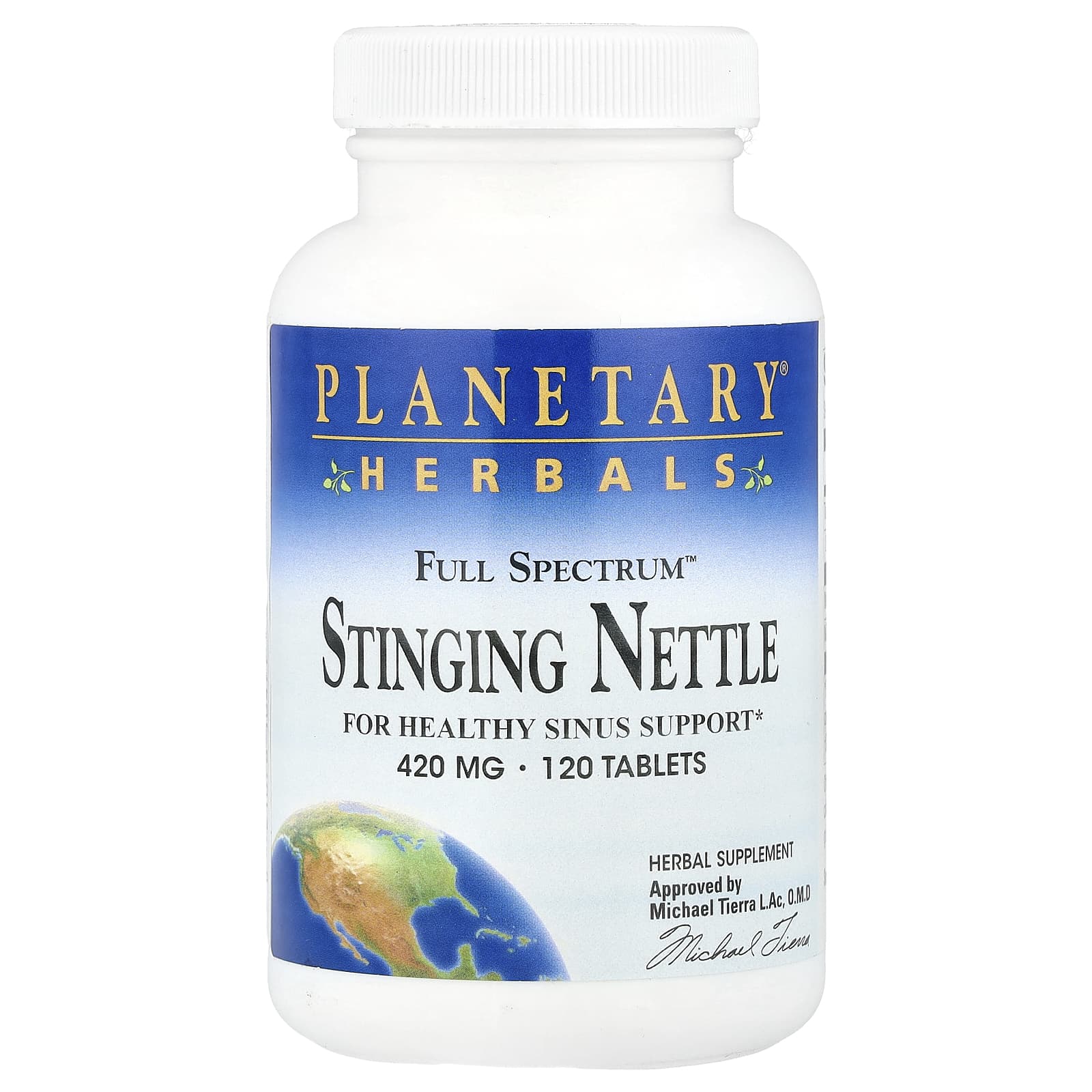 Planetary Herbals, Full Spectrum™ Stinging Nettle, 420 mg, 120 Tablets - Image 1