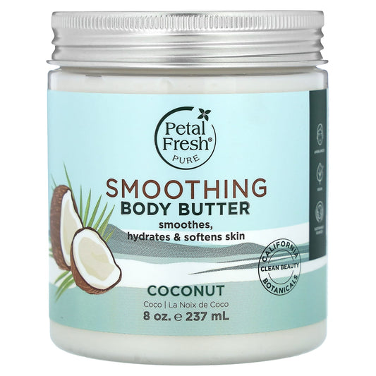 Petal Fresh, Pure, Smoothing Body Butter, Coconut, 8 oz (237 ml) - Image 1