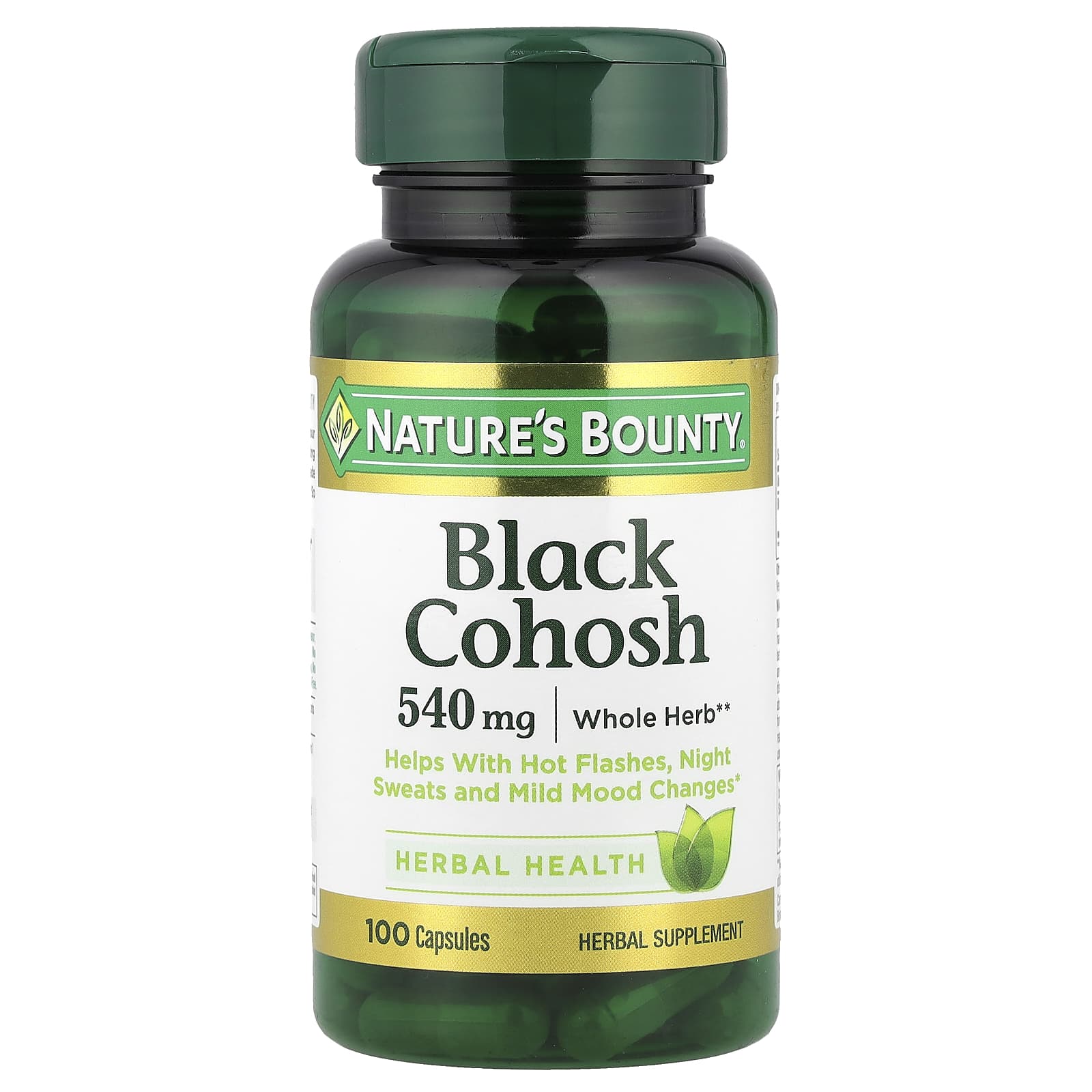 Nature's Bounty, Black Cohosh, 540 mg, 100 Capsules - Image 1