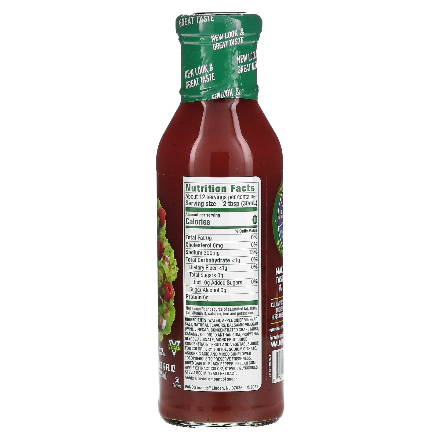 Walden Farms, Raspberry Vinaigrette, 12 fl oz (355 ml) - Image 2