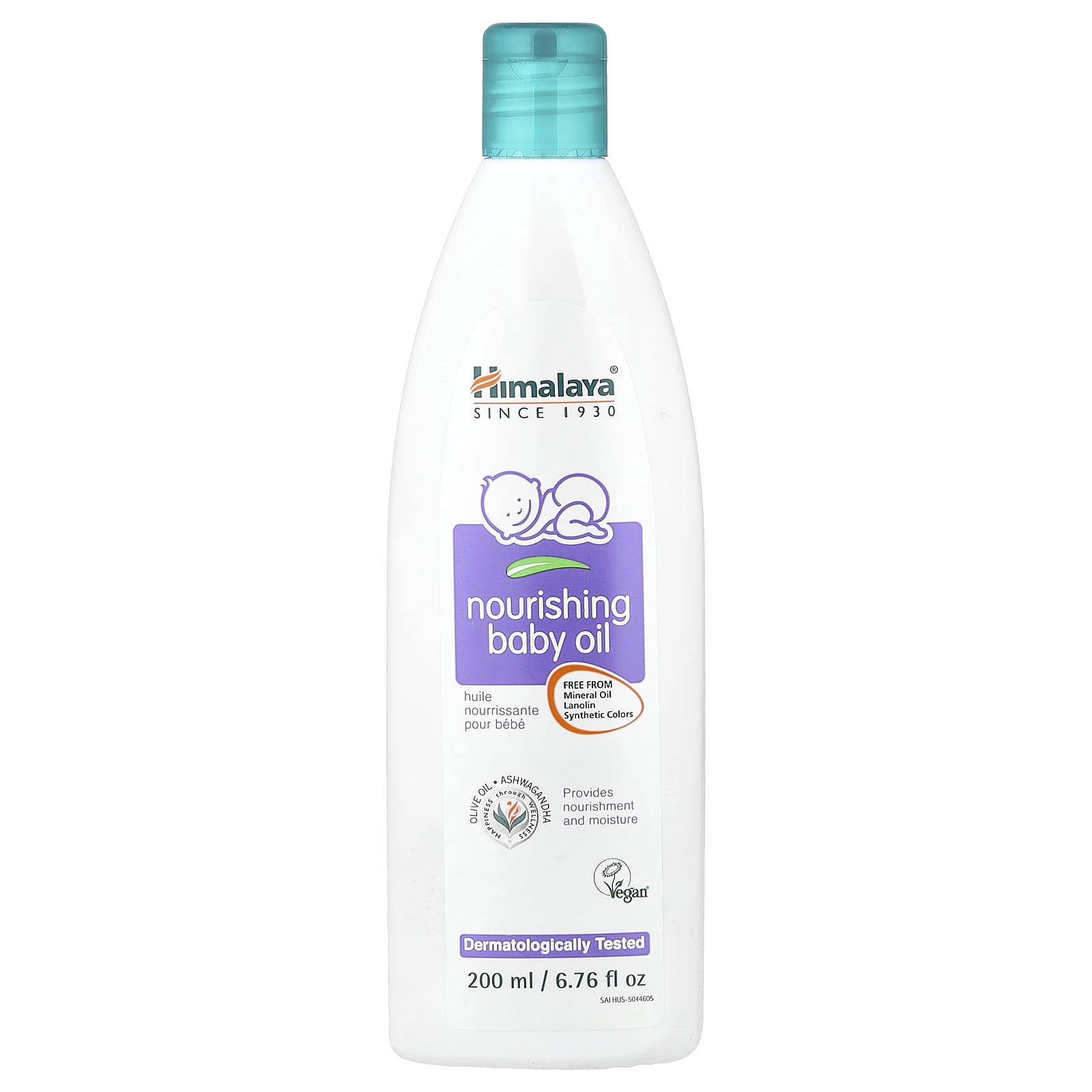Nourishing Baby Oil by Himalaya for Sensitive Skin, 6.76 fl oz (200 ml) - Image 1