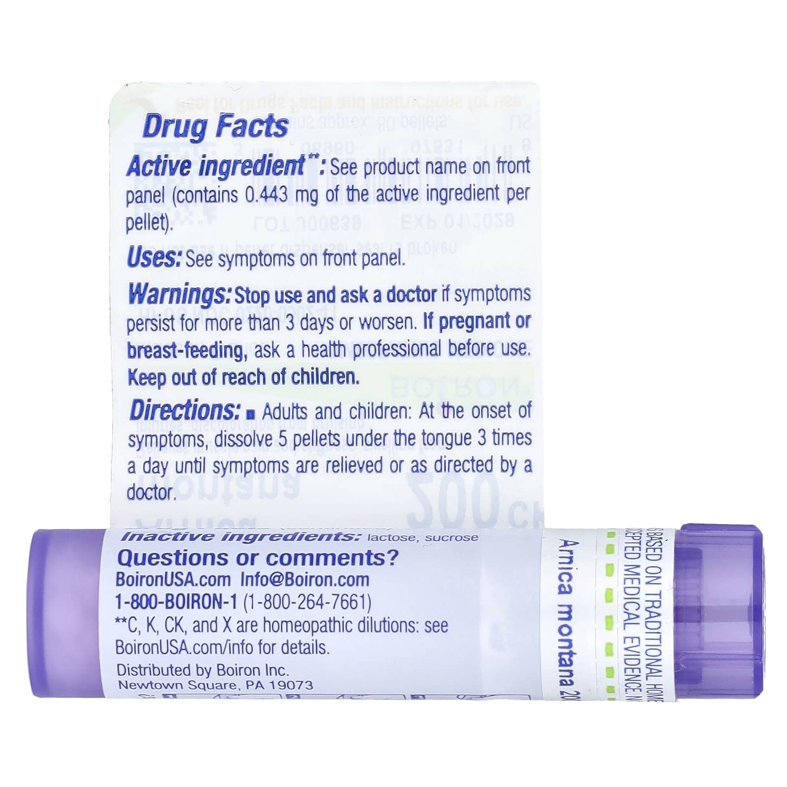 Boiron, Arnica Montana, 200CK, Muscle Pain Relief, Approx 80 Pellets