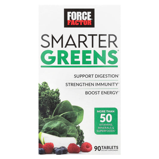 Force Factor Smarter Greens, 90 Tablets - Daily Nutrition Made Easy - Image 1