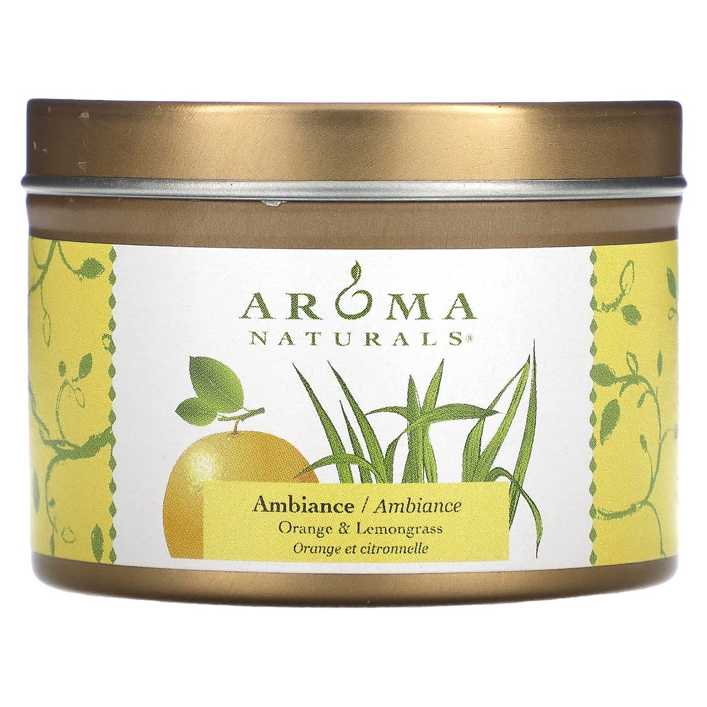 Orange &amp; Lemongrass Soy Wax Travel Candle by Aroma Naturals - 2.8 oz - Image 1