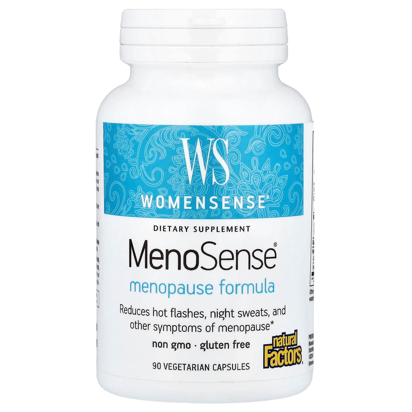 Natural Factors, WomenSense®, MenoSense®, Menopause Formula, 90 Vegetarian Capsules - Image 1