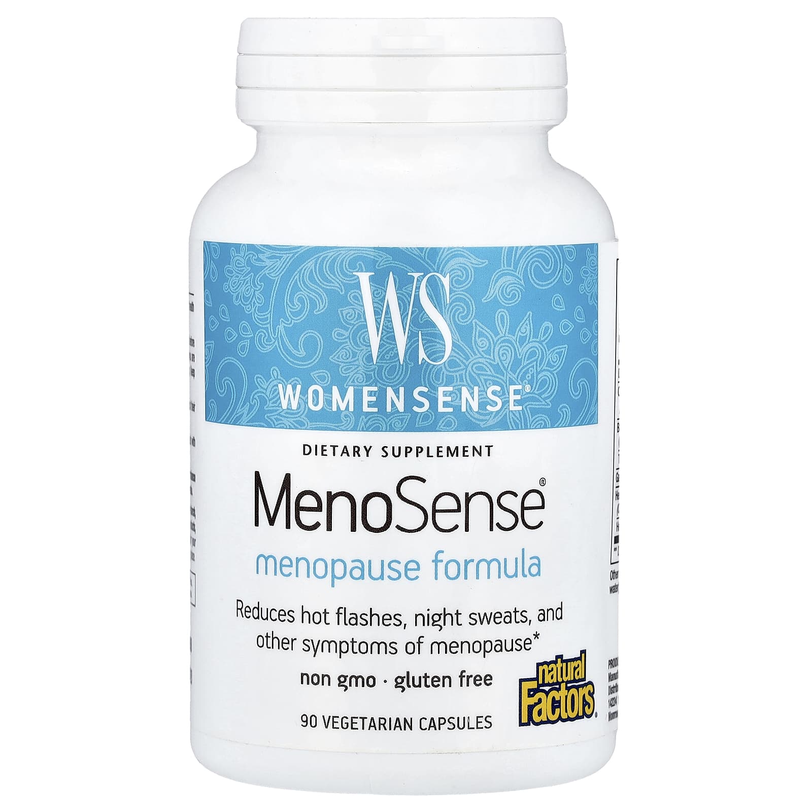 Natural Factors, WomenSense®, MenoSense®, Menopause Formula, 90 Vegetarian Capsules - Image 1