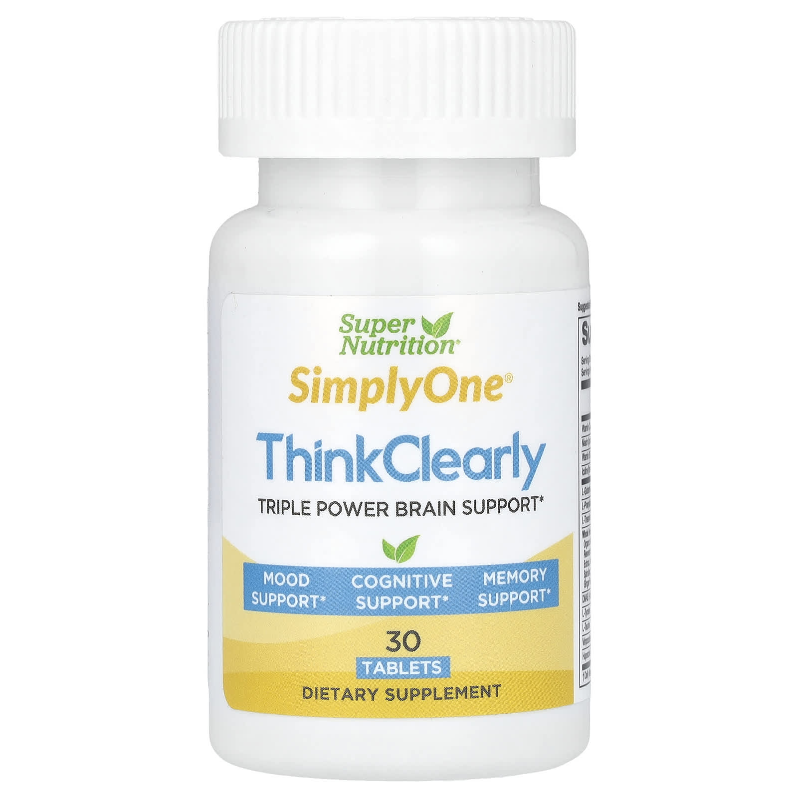 Boost Brain Power with Super Nutrition SimplyOne Think Clearly, 30 Tablets - Image 1