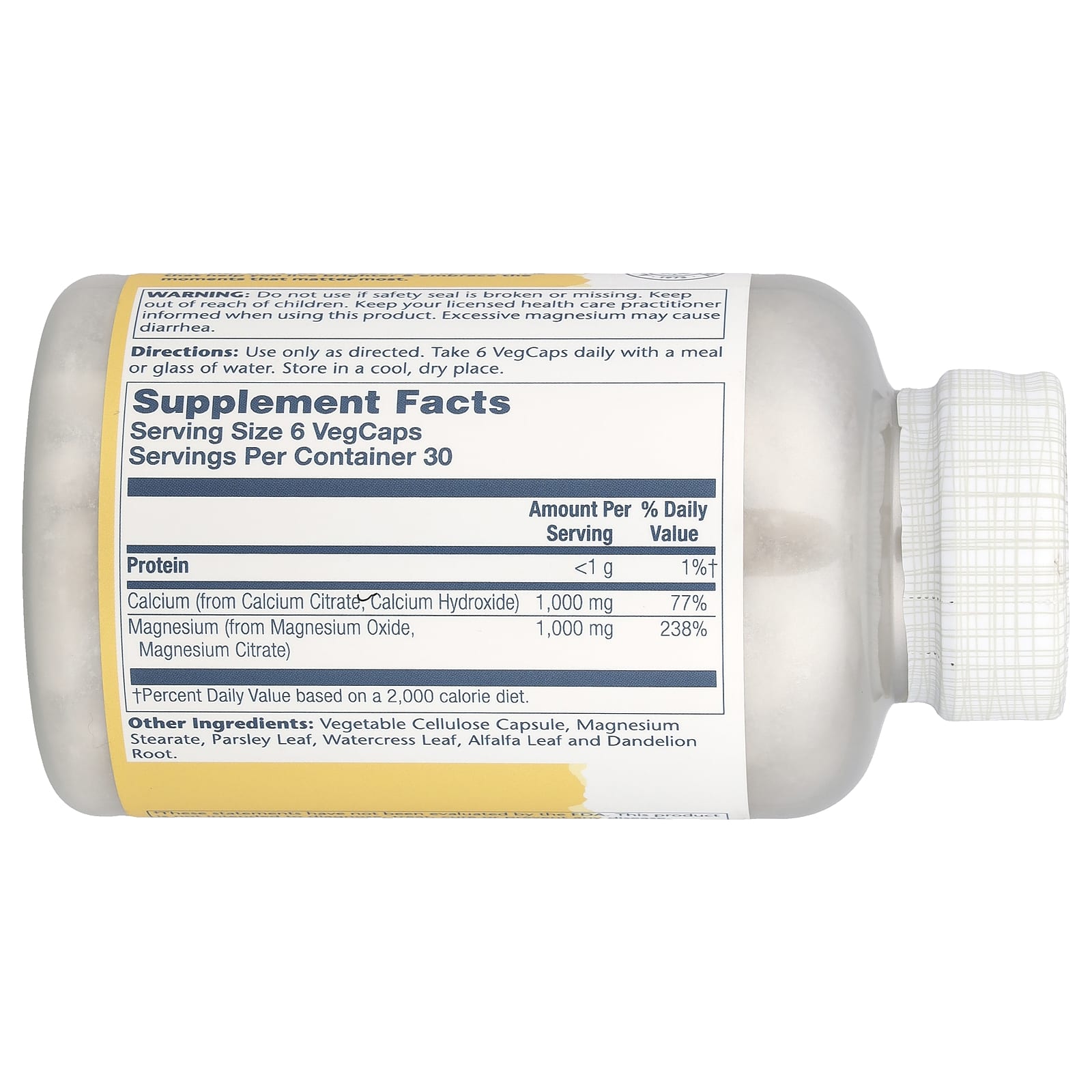 Solaray, Cal-Mag Citrate, 1:1 Ratio, 180 VegCaps - Image 2