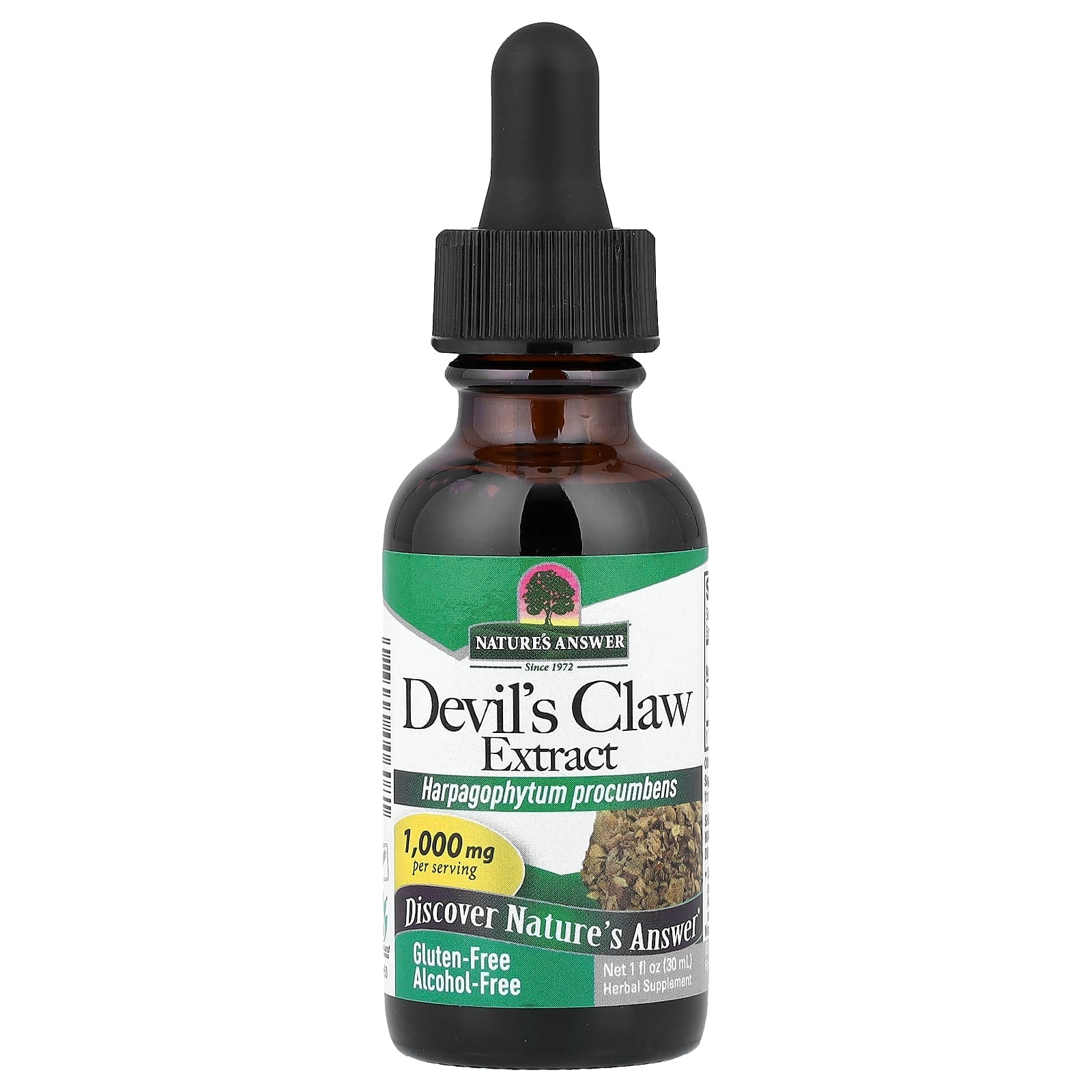 Nature's Answer, Devil's Claw Extract, Alcohol-Free, 1,000 mg, 1 fl oz (30 ml) - Image 1