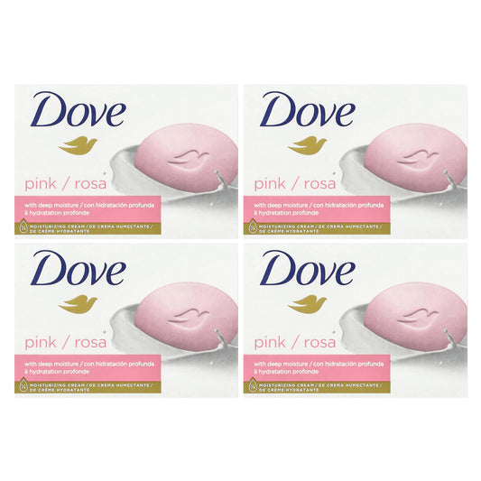 Deeply Moisturize Your Skin with Dove Beauty Bar Soap, 4-Bar Set - Image 1